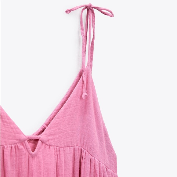 Zara Tiered Chiffon Midi Dress NWT - Picture 15 of 16